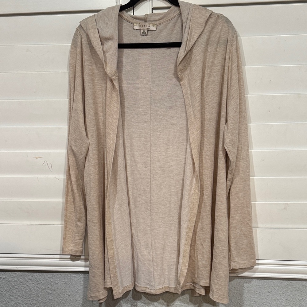 Misia Cream Hooded Cardigan